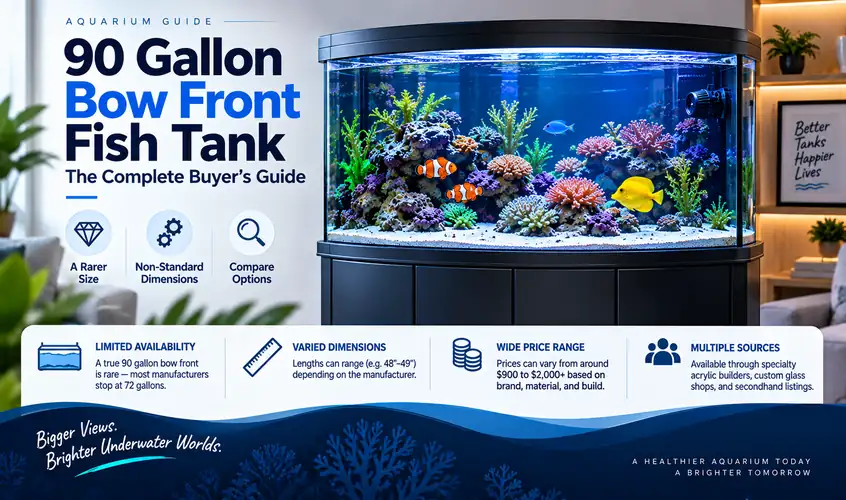 90 Gallon Bow Front Fish Tank broomful-com