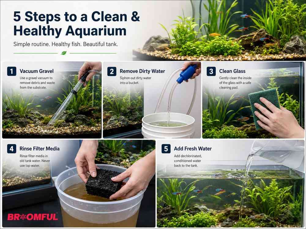 how to keep-aquarium clean broomful.com
